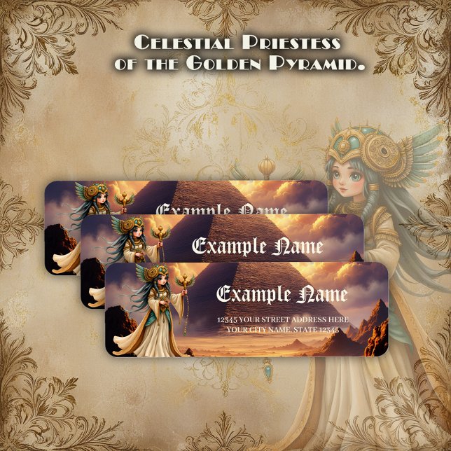 Celestial Priestess of the Golden Pyramid Return Address Label (Creator Uploaded)