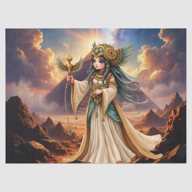 Celestial Priestess of the Golden Pyramid. Tissue Paper (Front)