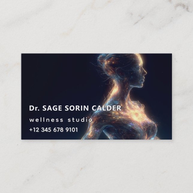 Celestial Pulse Energy Healing Business Card (Front)