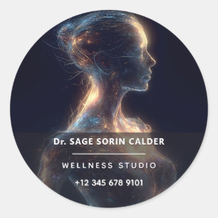 Celestial Pulse Energy Healing Classic Round Sticker