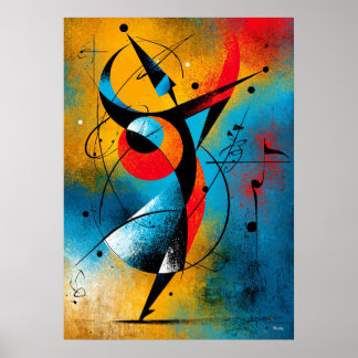 Celestial Pulse – Modern Abstract Geometric Wall Poster