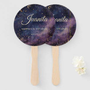 Celestial Quinceañera, custom Hand Fan