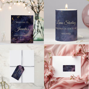 Celestial Quinceañera, custom Square Sticker
