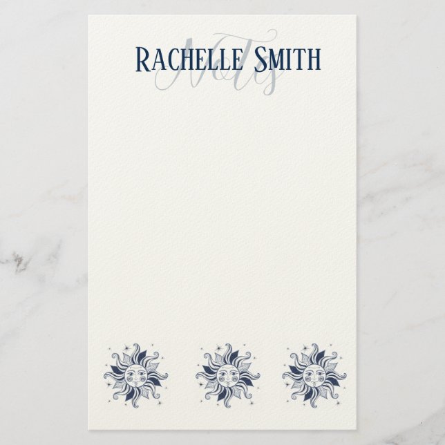 Celestial Radiance Stationery (Front)