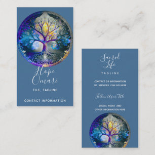 Celestial Radiance Tree of Life Business Card