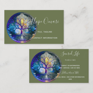 Celestial Radiance   Tree of Life Business Card