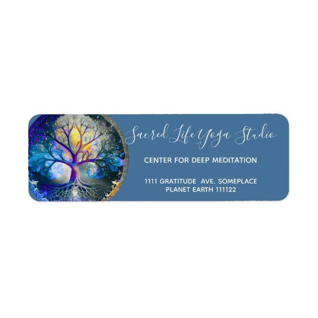 Celestial Radiance | Tree of Life Return Address Label (Front)
