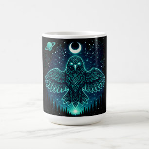 Celestial Raven – Cosmic Messenger Wildlife Galaxy Coffee Mug