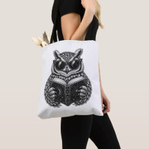 Celestial Reading Owl Tote Bag – Book Lover Gift