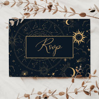 Celestial reminder RSVP Invitation Postcard