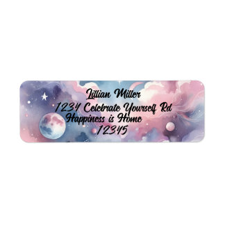 Celestial Return Address Label