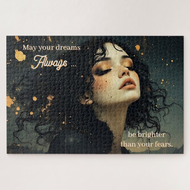 Celestial Reverie / Stardust & Shadows | Quote Jigsaw Puzzle (Horizontal)
