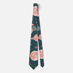 Celestial Romance Dreamy Moon & Stars Valentine Se Tie