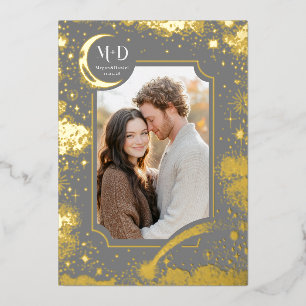 Celestial Romantic Starry Night Wedding Photo
