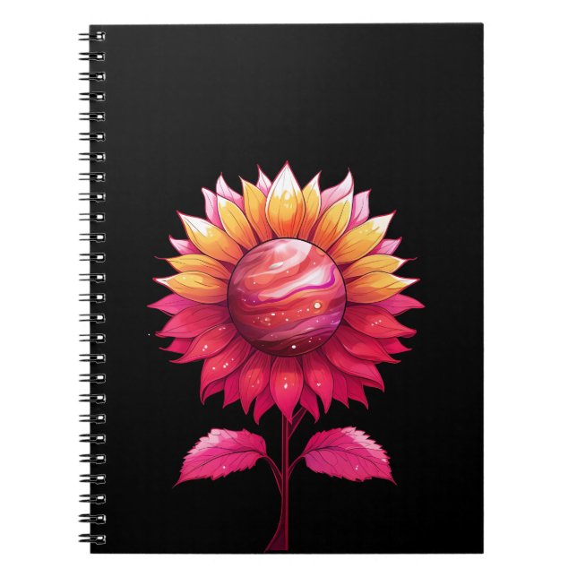Celestial Rose-black Notebook (Front)