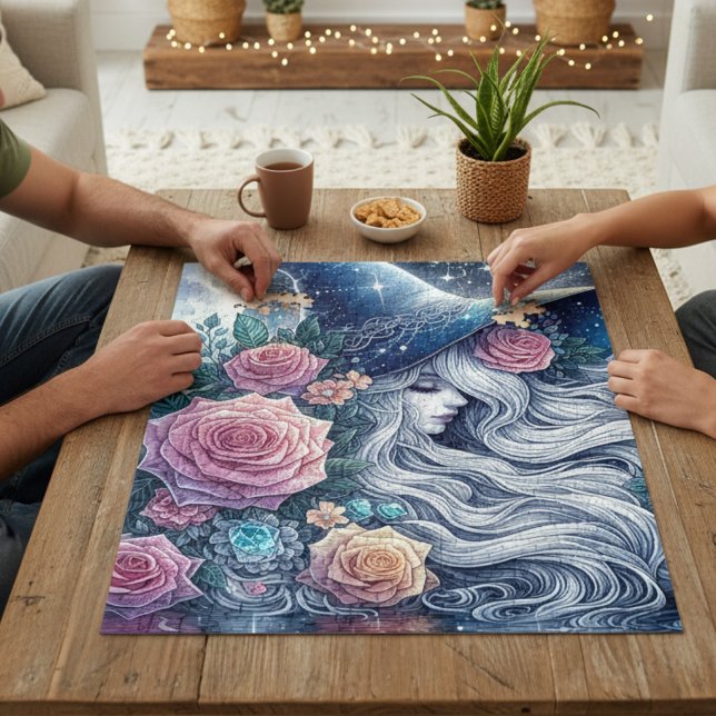 Celestial Rose Witch Dreamscape Jigsaw Puzzle (Creator Uploaded)