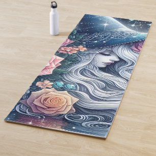 Celestial Rose Witch Dreamscape Yoga Mat