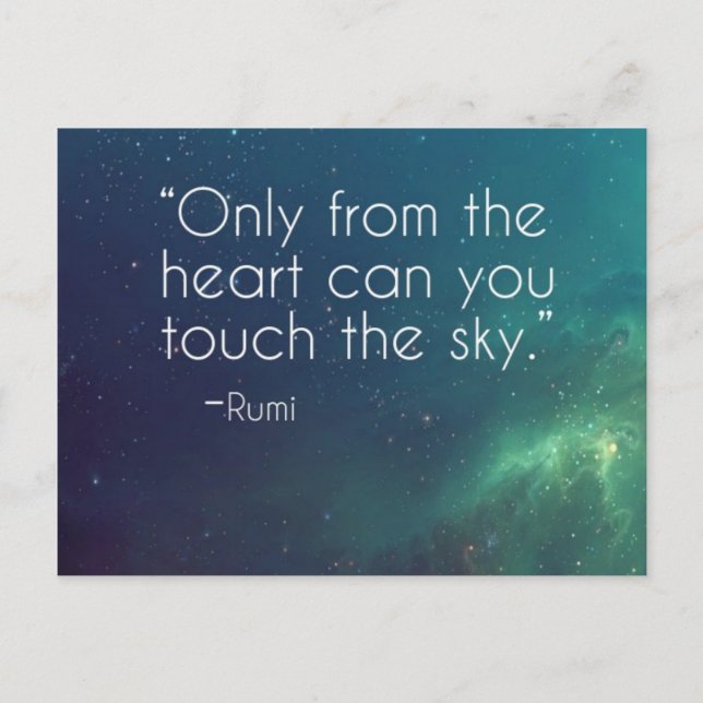 Celestial Rumi Quote Postcard (Front)
