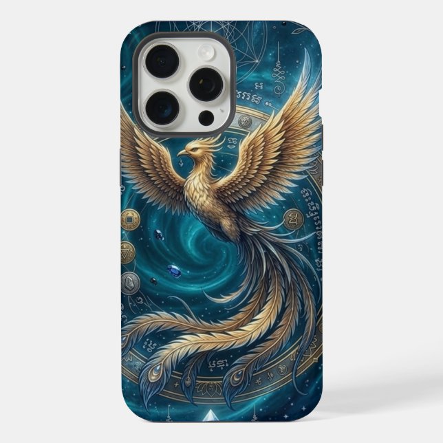 Celestial Sapphire Phoenix Sigil iPhone Case (Back)