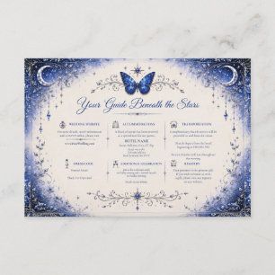 Celestial Sapphire Wings Wedding Enclosure Card