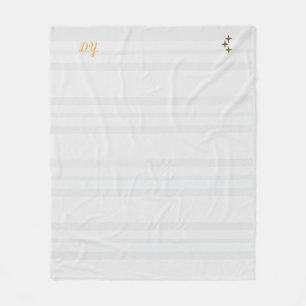 Celestial Scholar White and Gold Accent Blanket