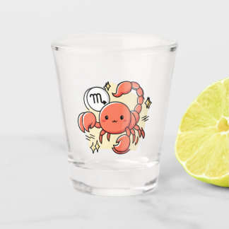 Celestial Scorpio Zodiac Chibi Line Art Gift Shot Glass