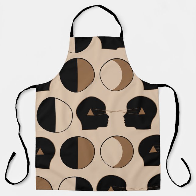 Celestial Seamless Pattern Design with Human Energ Apron (Front)