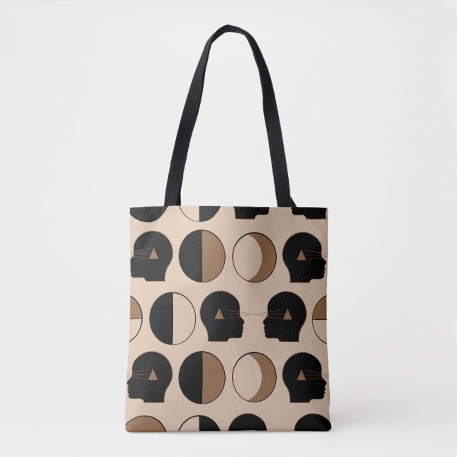 Celestial Seamless Pattern Design with Human Energ Tote Bag (Front)