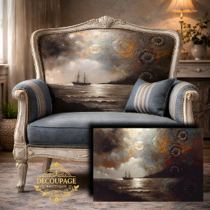 Celestial Ship Journey Decoupage Tissue Paper
