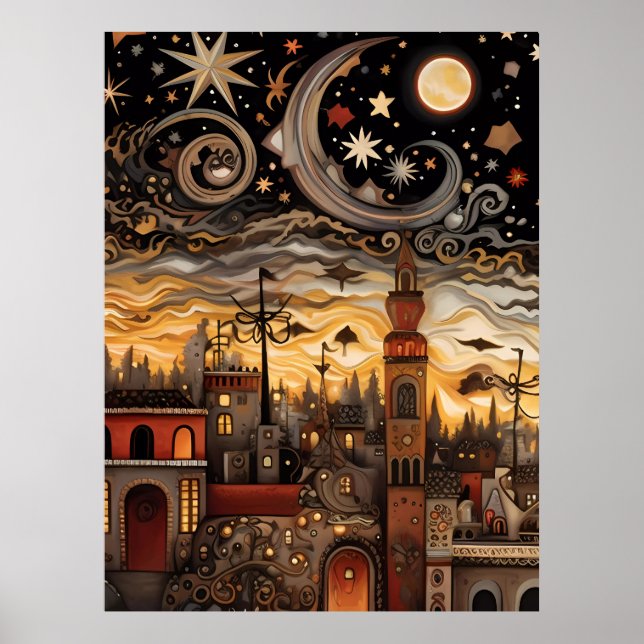 Celestial Sky Boho Poster (Front)