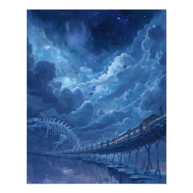 Celestial Sky Bridge Under Starstorm Poster (Front)