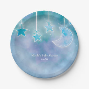 Celestial Sky Galaxy Cosmic Baby Shower Plates