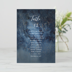 Celestial Sky   Gold Table Number Seating Chart