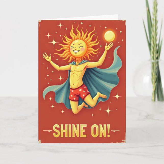 Celestial Smile Birthday Card (Front)