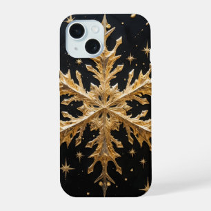 Celestial Snowflake Golden Glam Phone Case