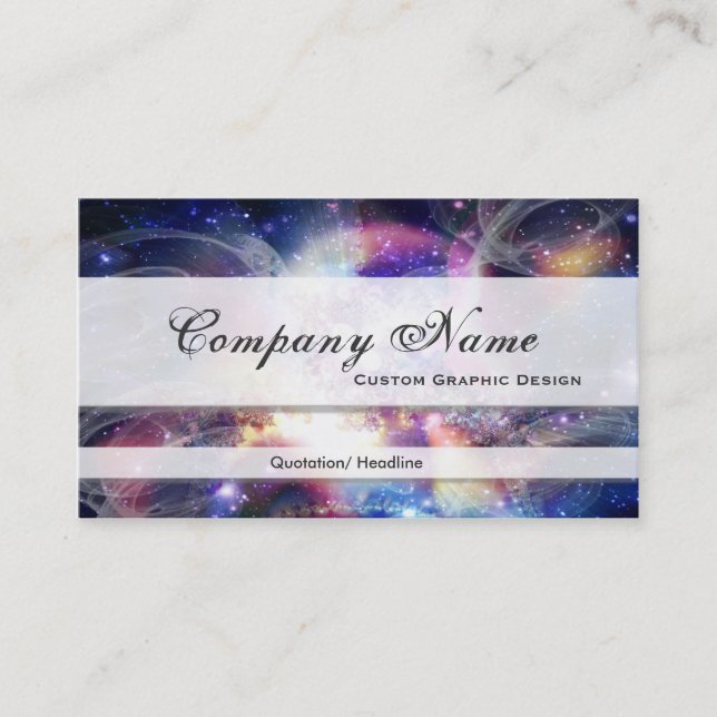 Celestial Space Graphic Designer Business Cards (Front)