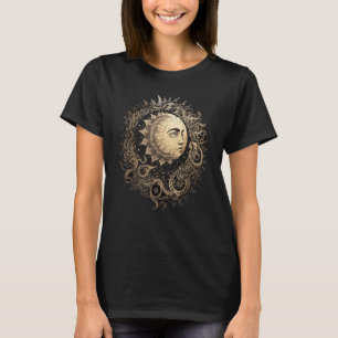Celestial Space Sun Moon Boho Luna Solar Astronomy T-Shirt