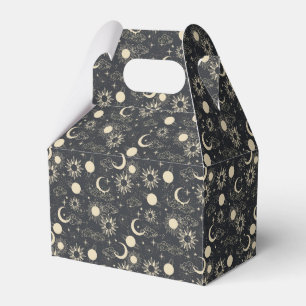 celestial space sun moon galaxy planet beige favour box