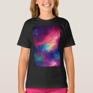 Celestial Sparkle Girls' Star Tee
