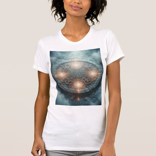 Celestial Spell Circle – Glowing Alchemy T-Shirt (Front)