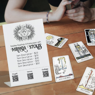 Celestial Spirit Sun Moon Tarot Reader Price List Pedestal Sign