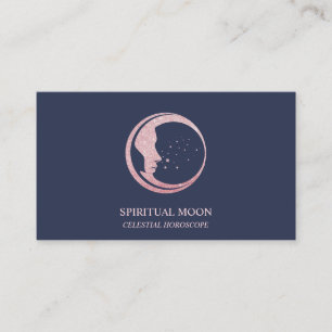 Celestial Spiritual Moon Stars Astro Business Card