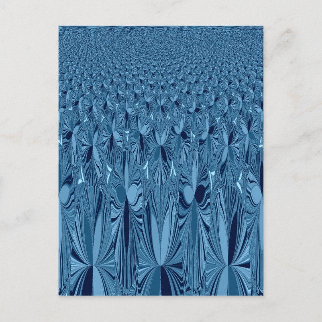 Celestial Splendour: Iridescent Blue Rose Design Postcard (Front)