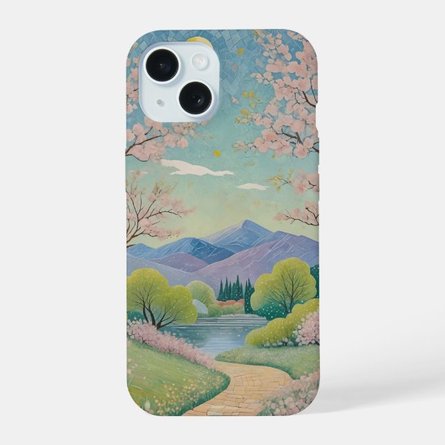 Celestial Springpath iPhone 15 Case (Back)
