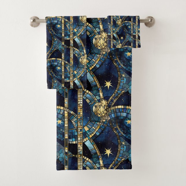 Celestial Stained Glass Bath Towel Set (Insitu)