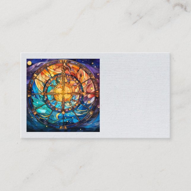 Celestial Stained Glass Business Cards (Front)