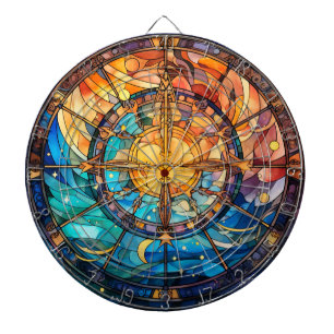Celestial Stained Glass Dartboard