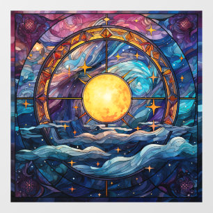 Celestial Stained Glass Window Cling