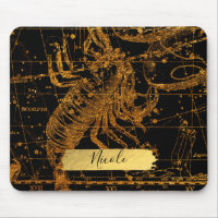 Celestial Star Map Astrological Sign Gold Scorpio