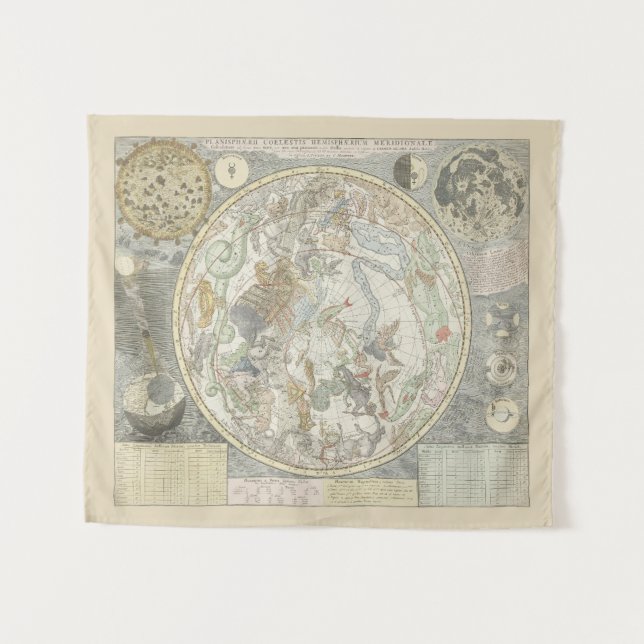 Celestial Star Map Zodiac Constellation I Tapestry (Front (Horizontal))